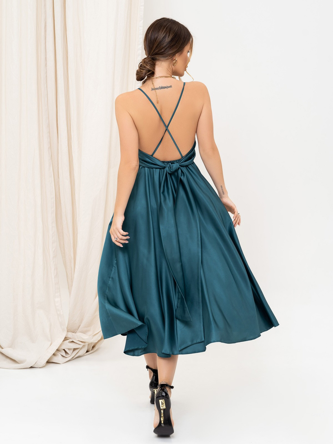 Сукня максі ISSA Plus модель 13917_green Фото