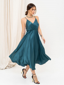 Сукня максі ISSA Plus модель 13917_green Фото