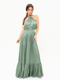 Сукня максі ISSA Plus модель 13925_olive Фото