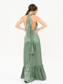 Сукня максі ISSA Plus модель 13925_olive Фото