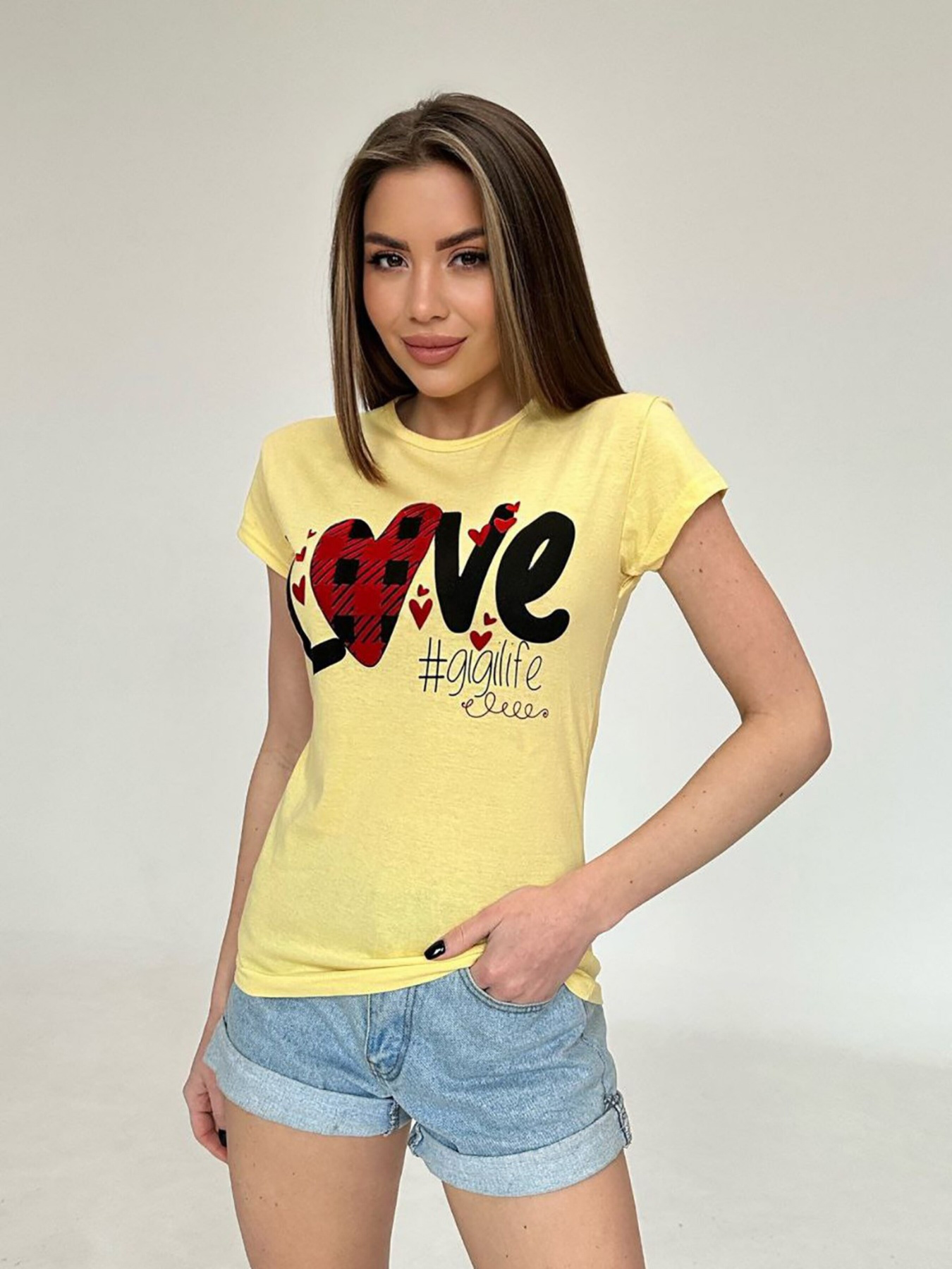 Футболка ISSA Plus модель WN20-471_yellow Фото