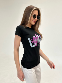 Футболка ISSA Plus модель WN20-471_black Фото