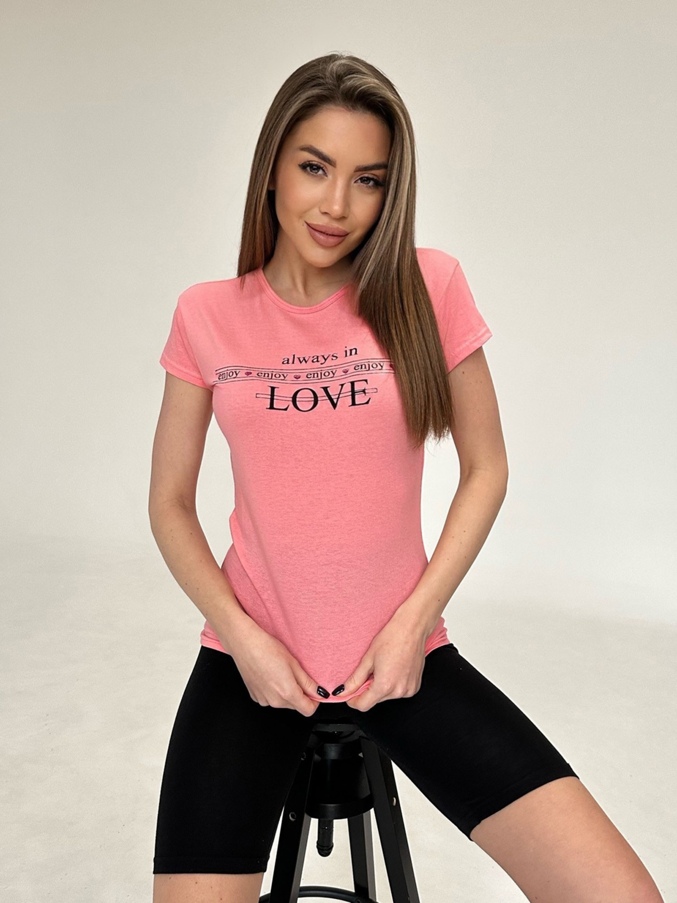 Футболки і поло ISSA Plus модель WN20-472_coral Фото