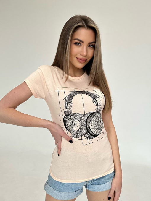 Футболка ISSA Plus модель WN20-474_peach Фото