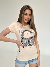 Футболка ISSA Plus модель WN20-474_peach Фото