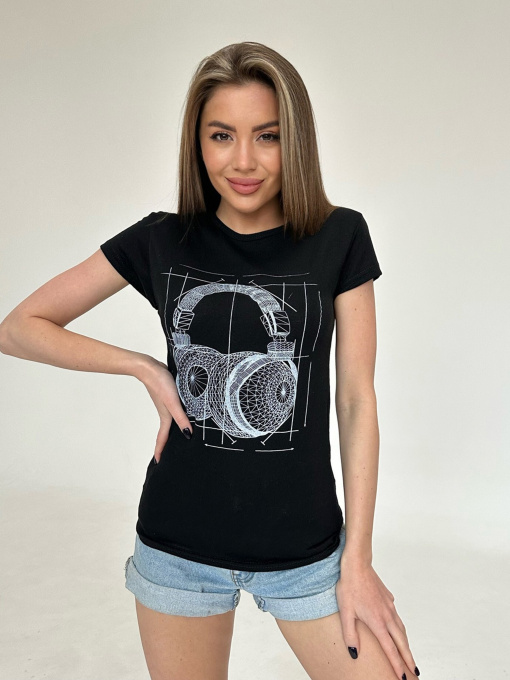 Футболка ISSA Plus модель WN20-474_black Фото