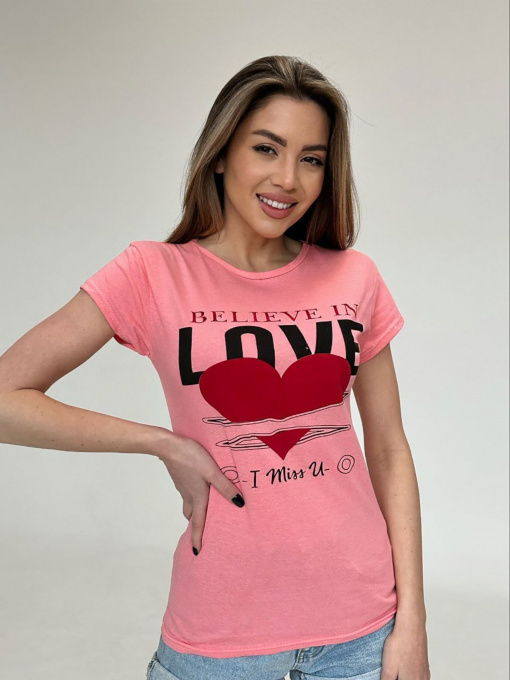 Футболка ISSA Plus модель WN20-476_coral Фото