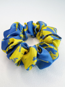 Набор из 3 шелковых резинок для волос с принтами украинской художницы. Obiimy модель K17x11x4x5 Фото