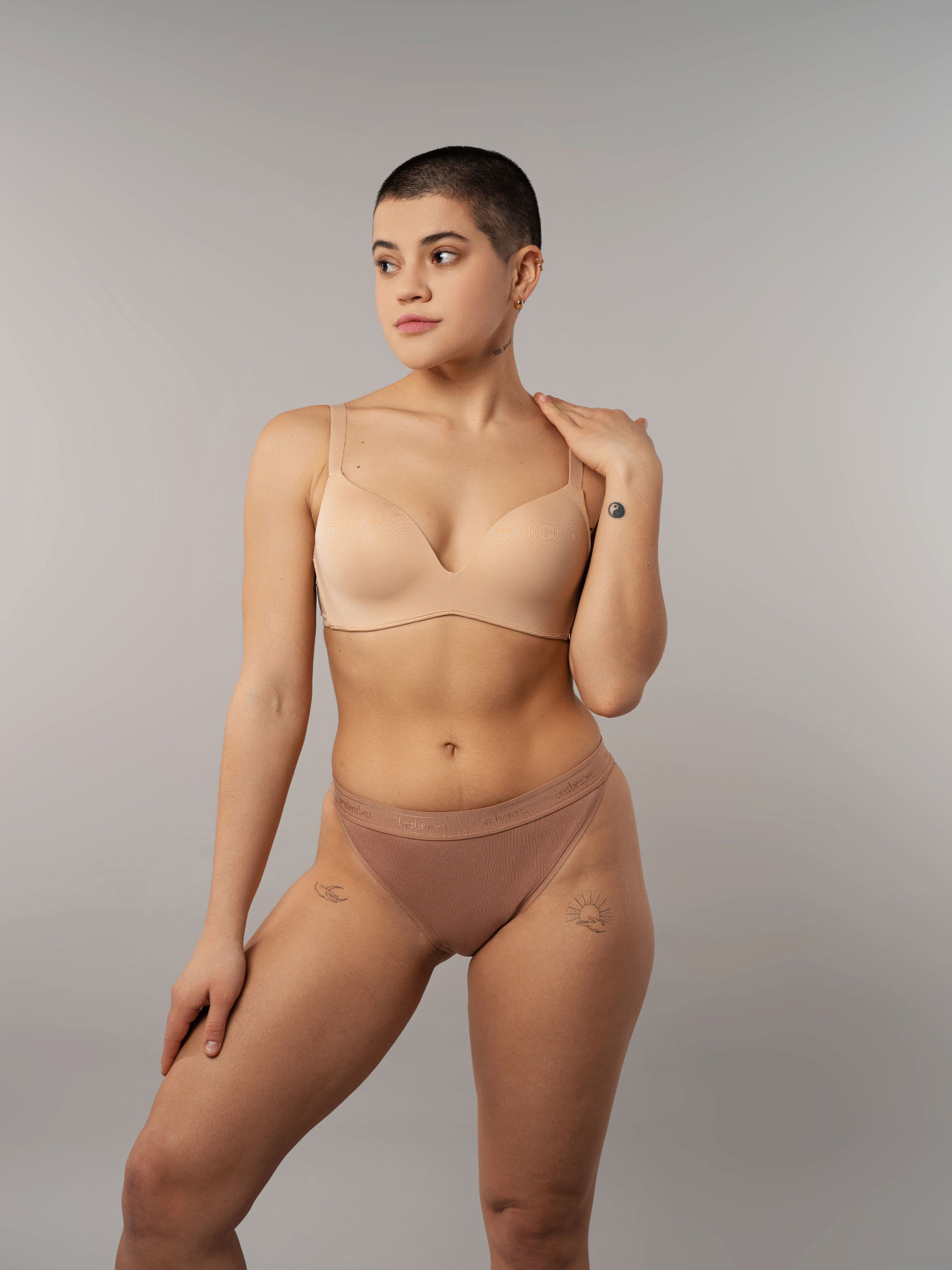 Набор трусов Brabrabra модель SLZ24402005_3_nude_smoky-gray_mango Фото