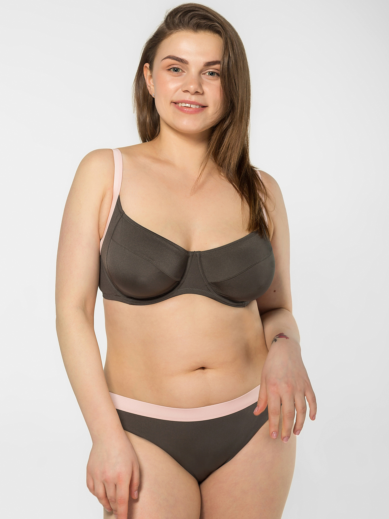 Верх купальника Brabrabra модель SO205407_olive Фото