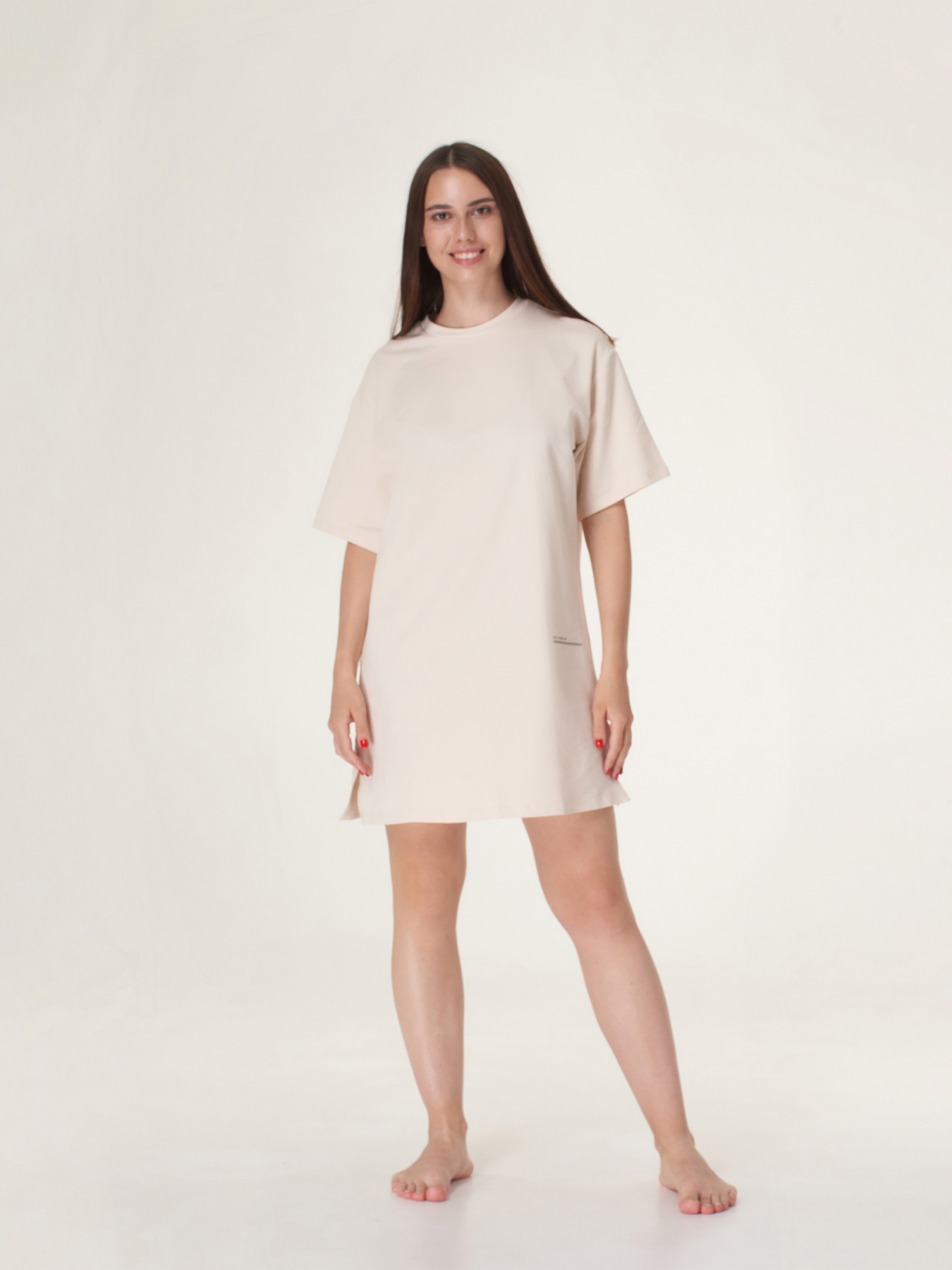 Ночная рубашка Brabrabra модель HOM2110111_sand Фото