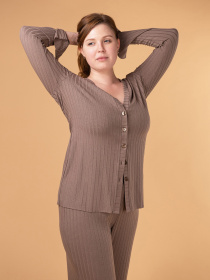 Верх пижамы Brabrabra модель HOM2216069_chocolate Верх пижамы Brabrabra модель HOM2216069_chocolate Фото