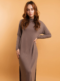 Платье макси Brabrabra модель HOM2216111_chocolate Платье макси Brabrabra модель HOM2216111_chocolate Фото