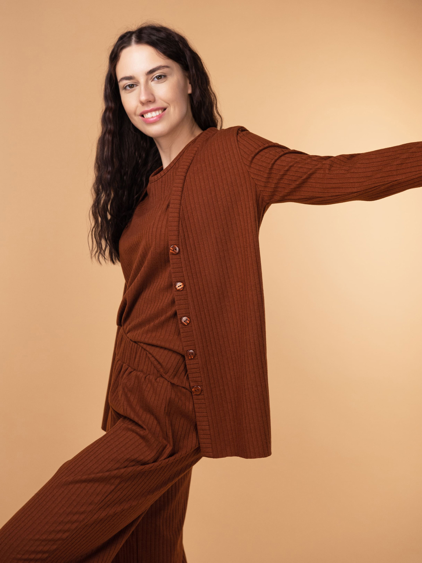 Верх пижамы Brabrabra модель HOM2217069_Walnut Фото