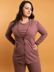 Верх пижамы Brabrabra модель HOM2217069_Coffee Фото