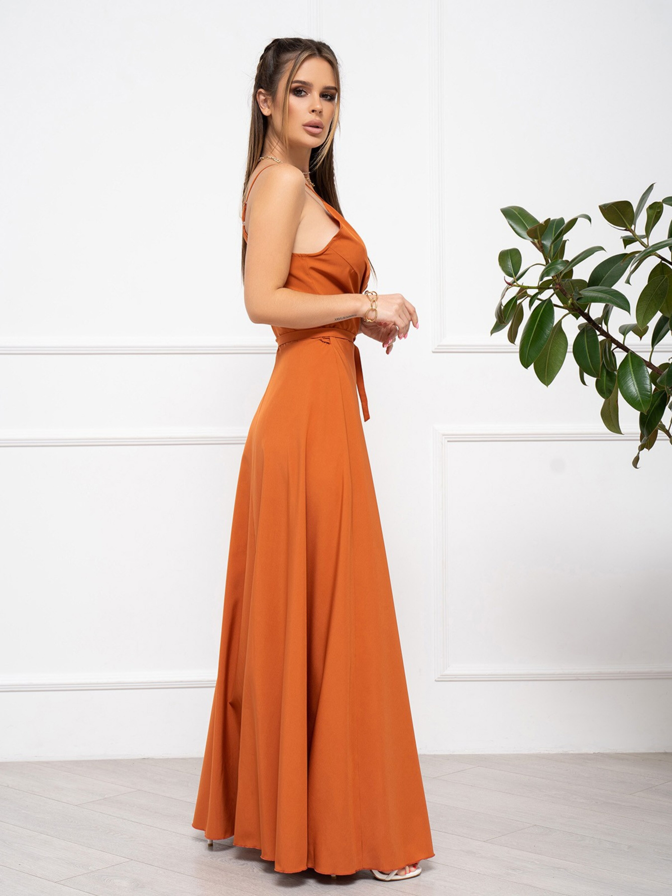 Сарафан ISSA Plus модель 11745_terracotta Фото