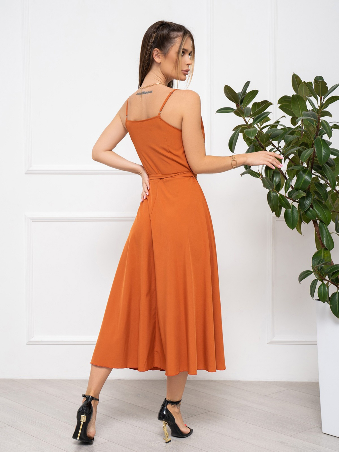 Сарафан ISSA Plus модель 13029_terracotta Фото