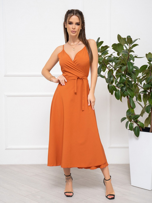 Сарафан ISSA Plus модель 13029_terracotta Фото