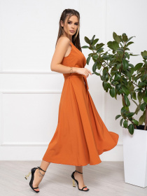 Сарафан ISSA Plus модель 13029_terracotta Фото