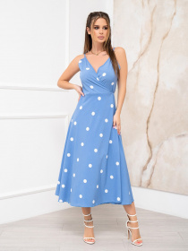 Сарафан ISSA Plus модель 13031_blue Сарафан ISSA Plus модель 13031_blue Фото