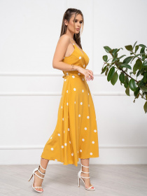 Сарафан ISSA Plus модель 13031_mustard Сарафан ISSA Plus модель 13031_mustard Фото
