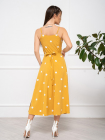 Сарафан ISSA Plus модель 13031_mustard Сарафан ISSA Plus модель 13031_mustard Фото