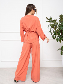Повседневный костюм ISSA Plus модель 13452_terracotta Фото