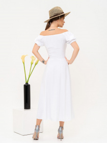 Платье миди ISSA Plus модель 13898_белый Фото