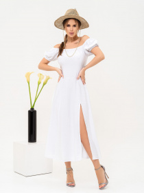 Платье миди ISSA Plus модель 13898_белый Фото