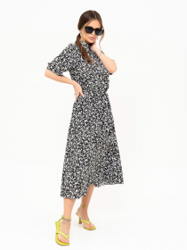 Платье миди ISSA Plus модель 13910_black Фото