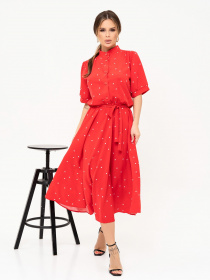 Сукня міді ISSA Plus модель 13911_red Фото