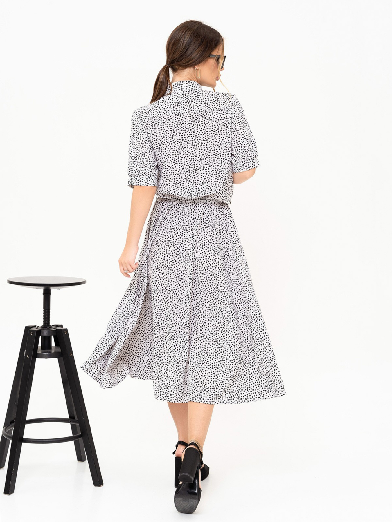 Платье миди ISSA Plus модель 13912_white Фото