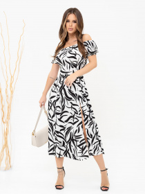 Платье макси ISSA Plus модель 13920_белый Платье макси ISSA Plus модель 13920_белый Фото