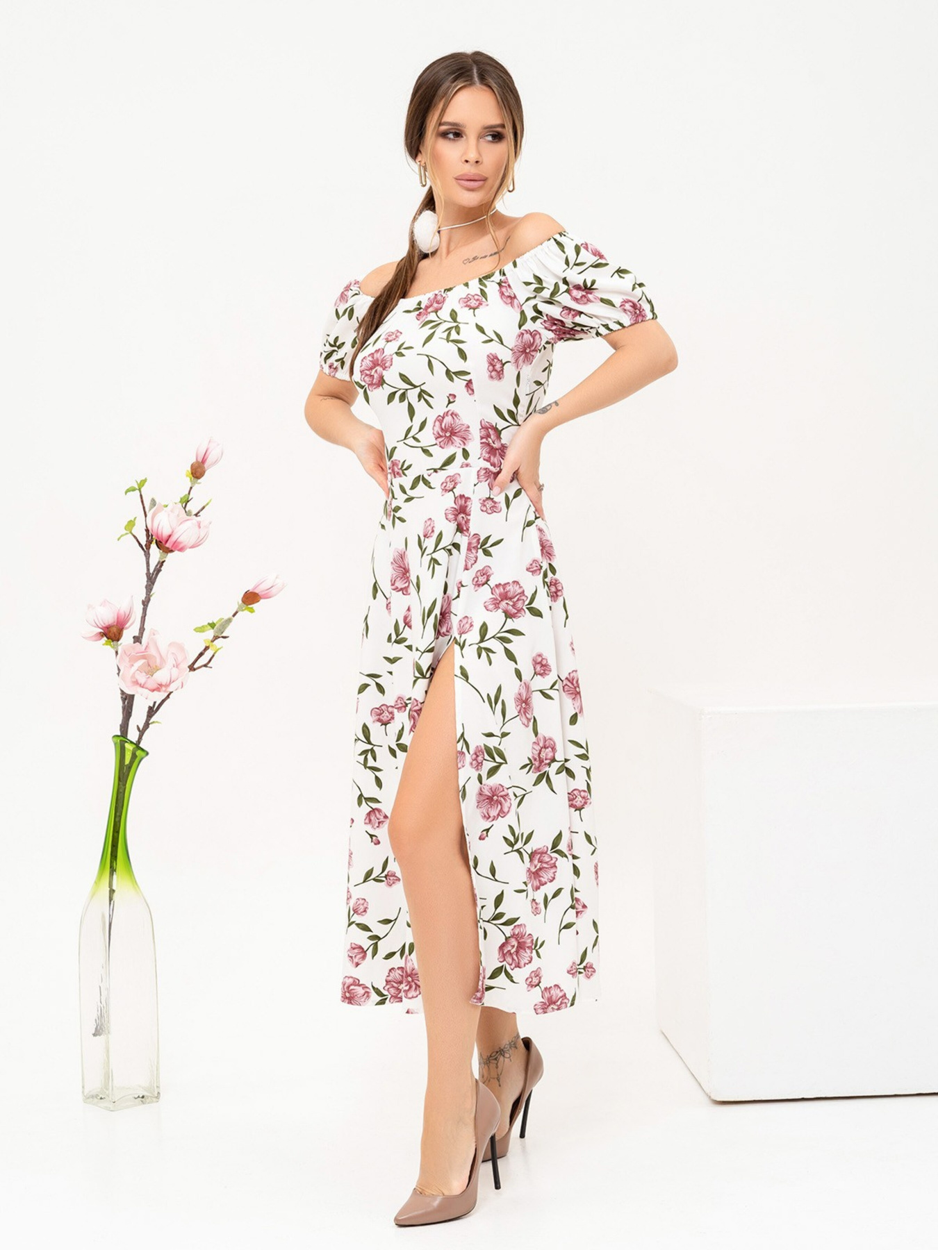 Сукня максі ISSA Plus модель 13921_white Фото