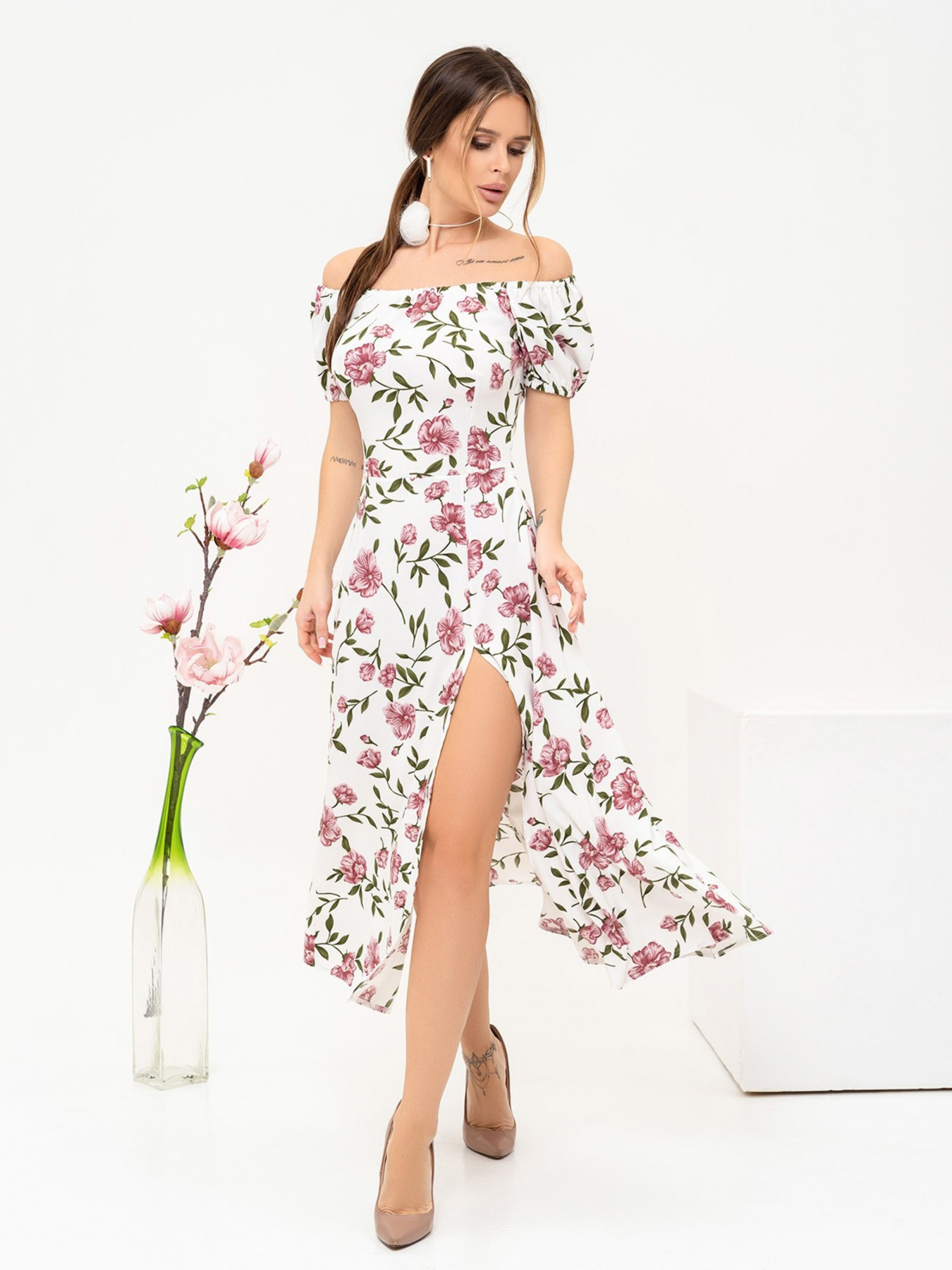 Сукня максі ISSA Plus модель 13921_white Фото