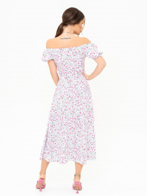 Платье миди ISSA Plus модель 13922_white Фото