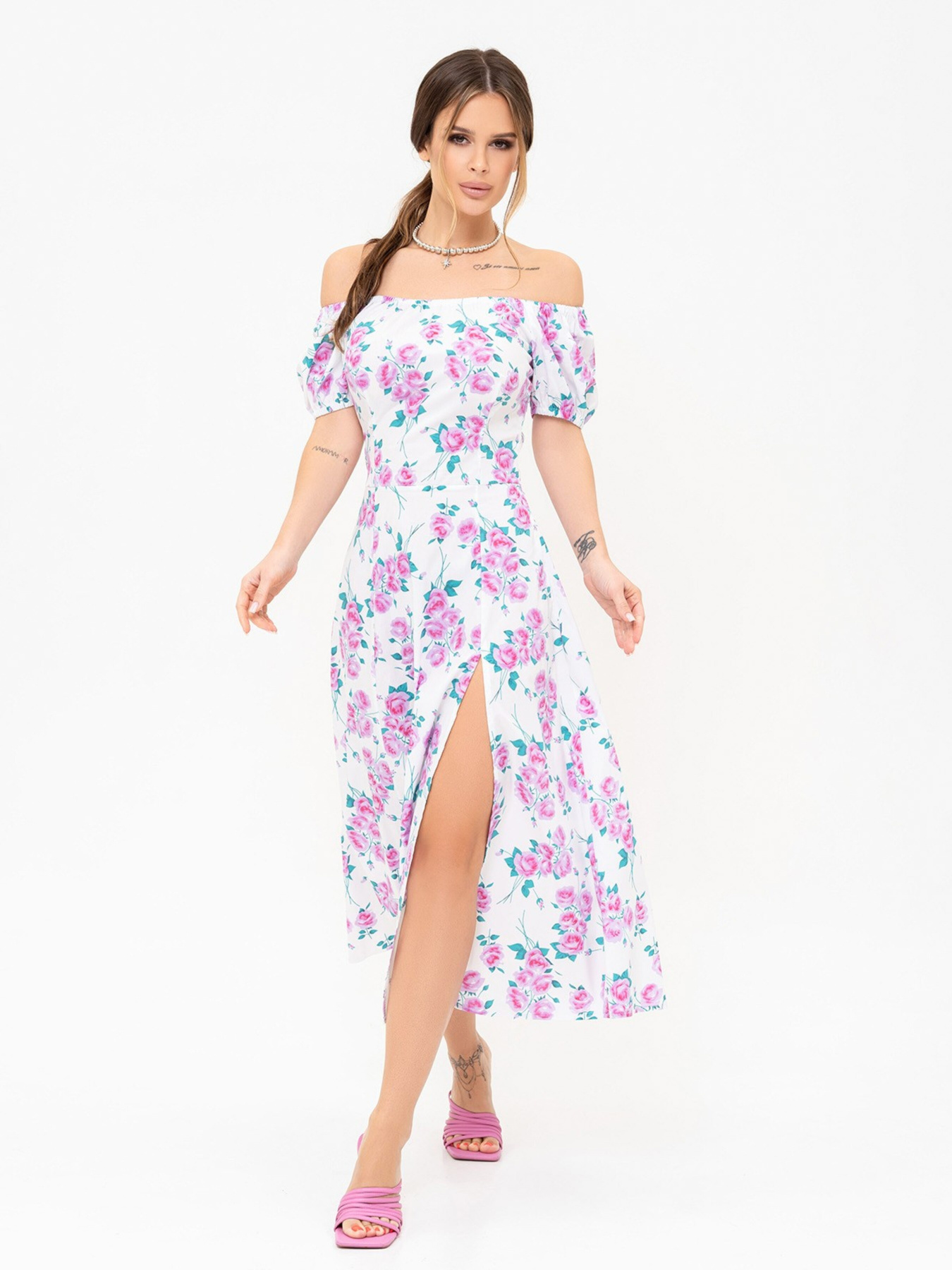 Платье макси ISSA Plus модель 13923_white Платье макси ISSA Plus модель 13923_white Фото