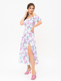 Платье макси ISSA Plus модель 13923_white Платье макси ISSA Plus модель 13923_white Фото