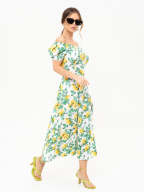 Платье макси ISSA Plus модель 13924_white Фото