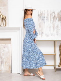 Платье макси ISSA Plus модель 13929_blue Фото