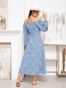 Платье макси ISSA Plus модель 13929_blue Фото