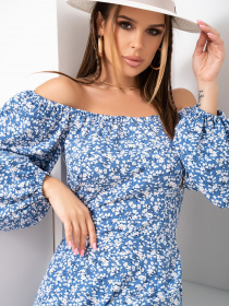 Платье макси ISSA Plus модель 13929_blue Фото