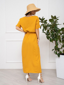 Платье миди ISSA Plus модель 13936_mustard Фото