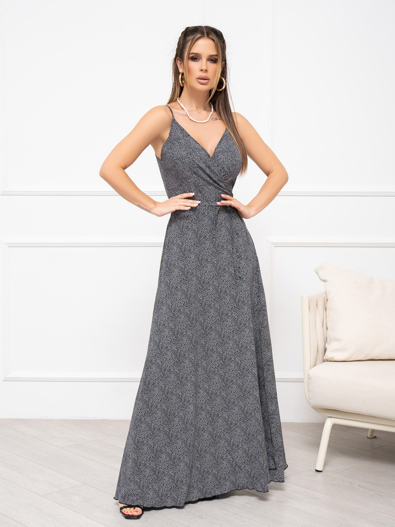 Сукня максі ISSA Plus модель 13937_black Фото