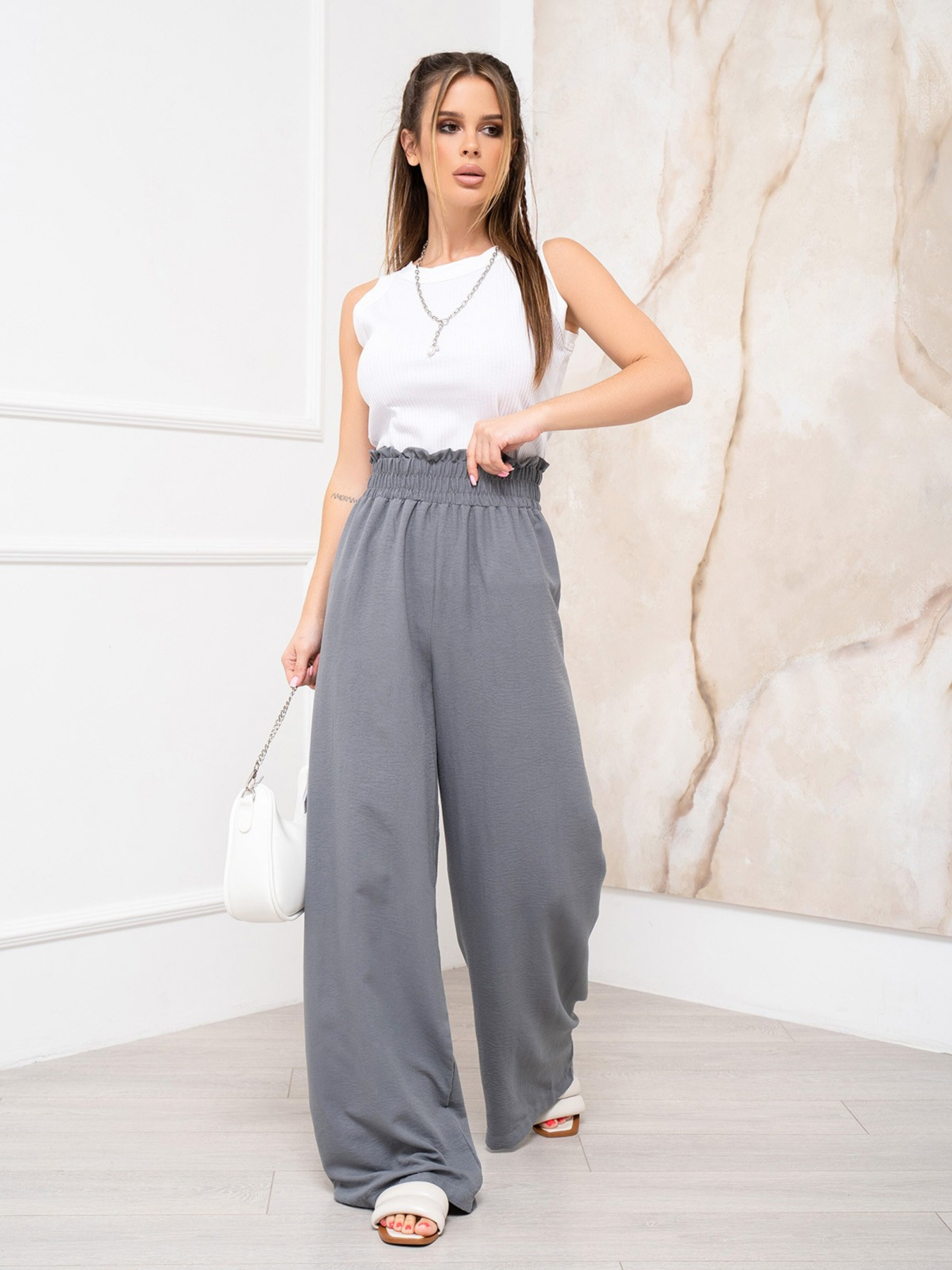 Палаццо ISSA Plus модель 13939_grey Фото