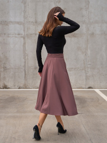 Юбка миди ISSA Plus модель 13940_brown Фото