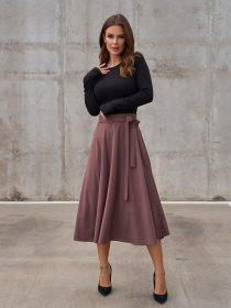 Юбка миди ISSA Plus модель 13940_brown Фото