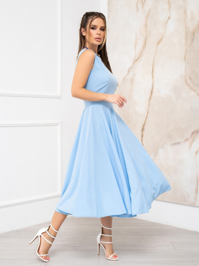 Сукня міді ISSA Plus модель 13944_blue — фото - INTERTOP
