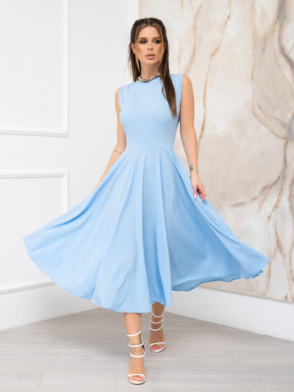 Сукня міді ISSA Plus модель 13944_blue - фото
