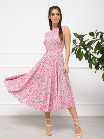 Сукня міді ISSA Plus модель 13945_pink Фото